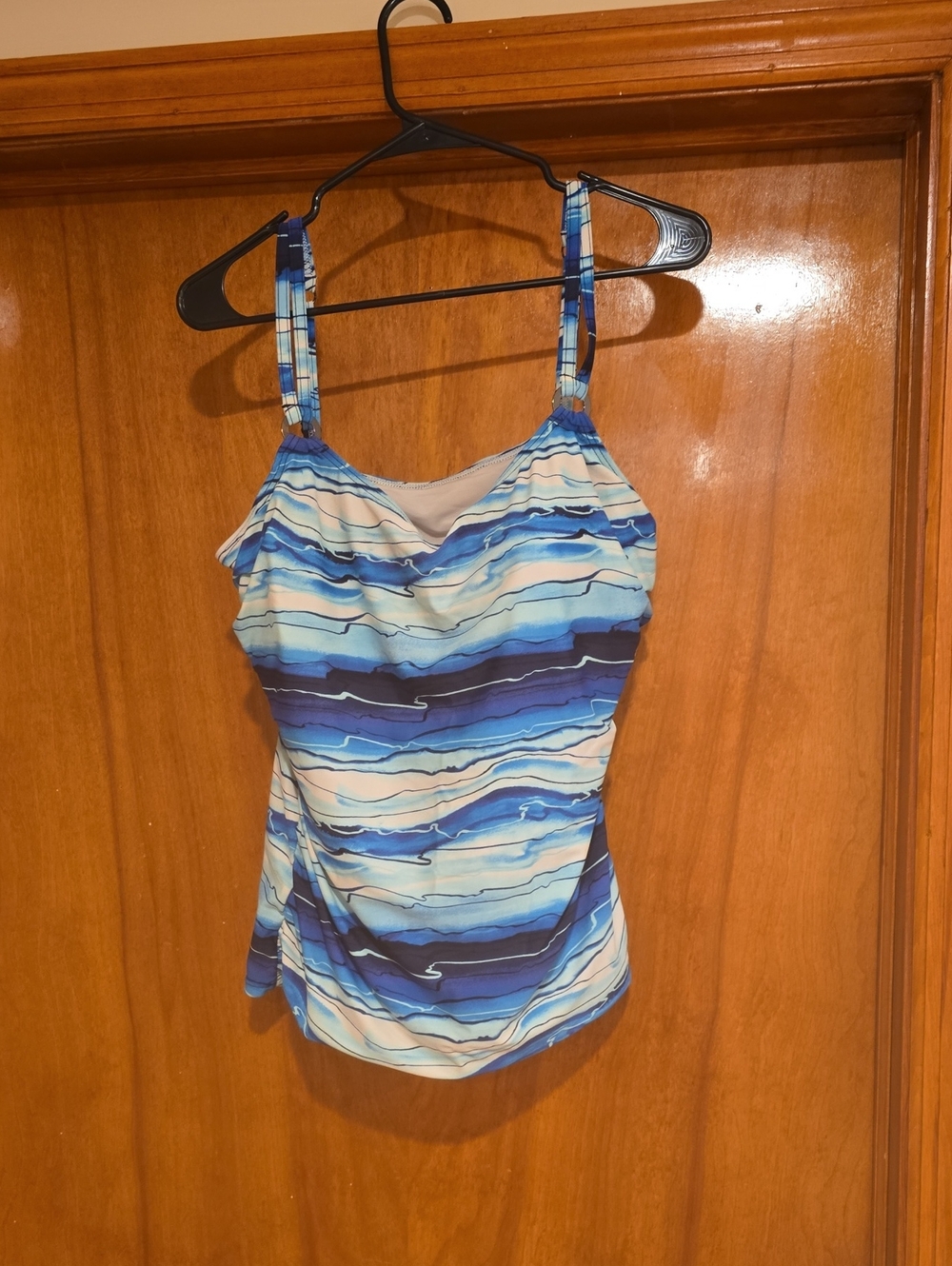 croft & barrow Blue and White Striped Women’s Swim Camisole